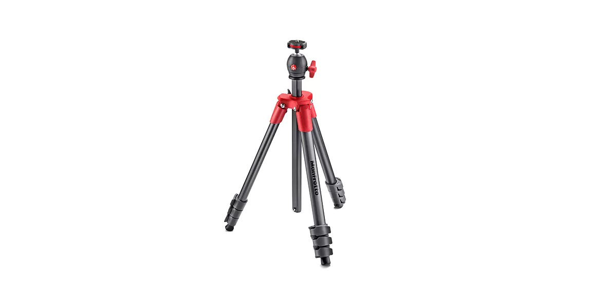 Manfrotto MKCOMPACTLT COMPACT系列 輕巧旅行腳架/紅色