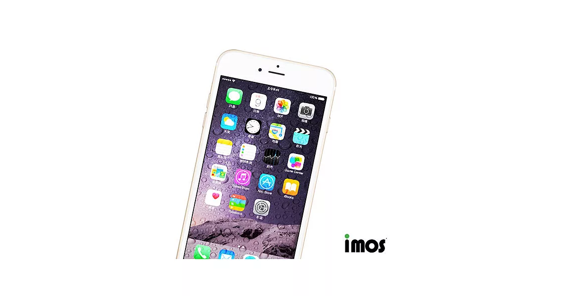 iMos  iPhone6 Plus 5.5吋 超抗潑水疏油效果保護貼透明亮面
