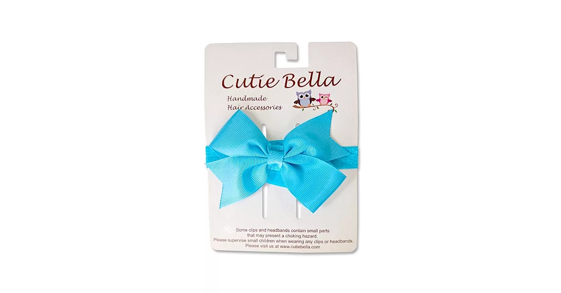 Cutie Bella彈性Stretchy Bow髮帶-Blue