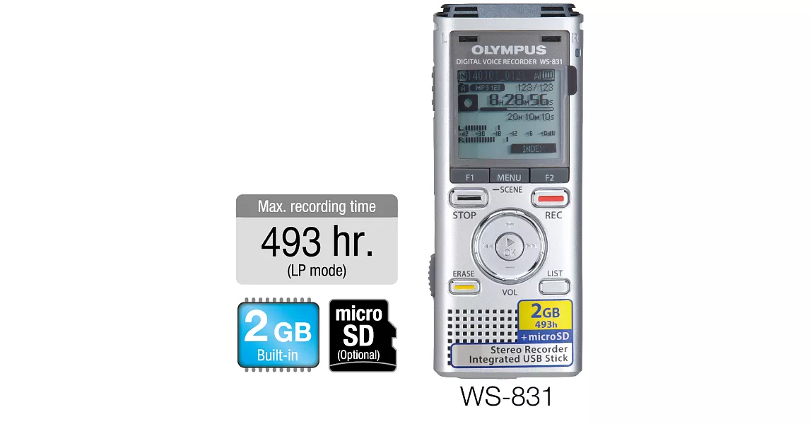 OLYMPUS 數位錄音筆 WS-831