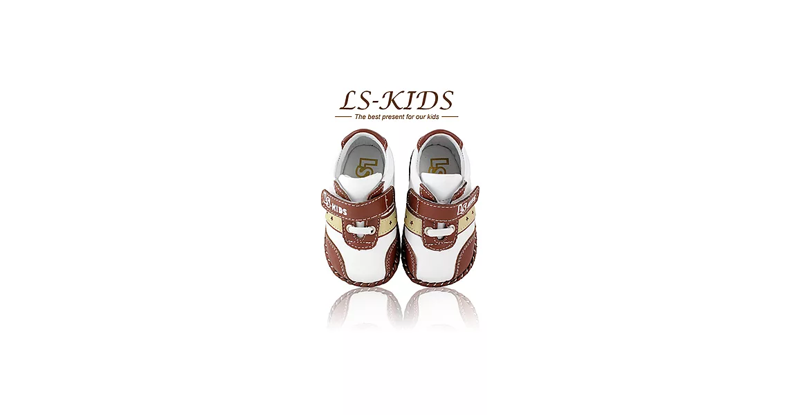 【LS-KIDS】手工精緻學步鞋-柔軟皮革系列-superstar復古卡其13復古卡其