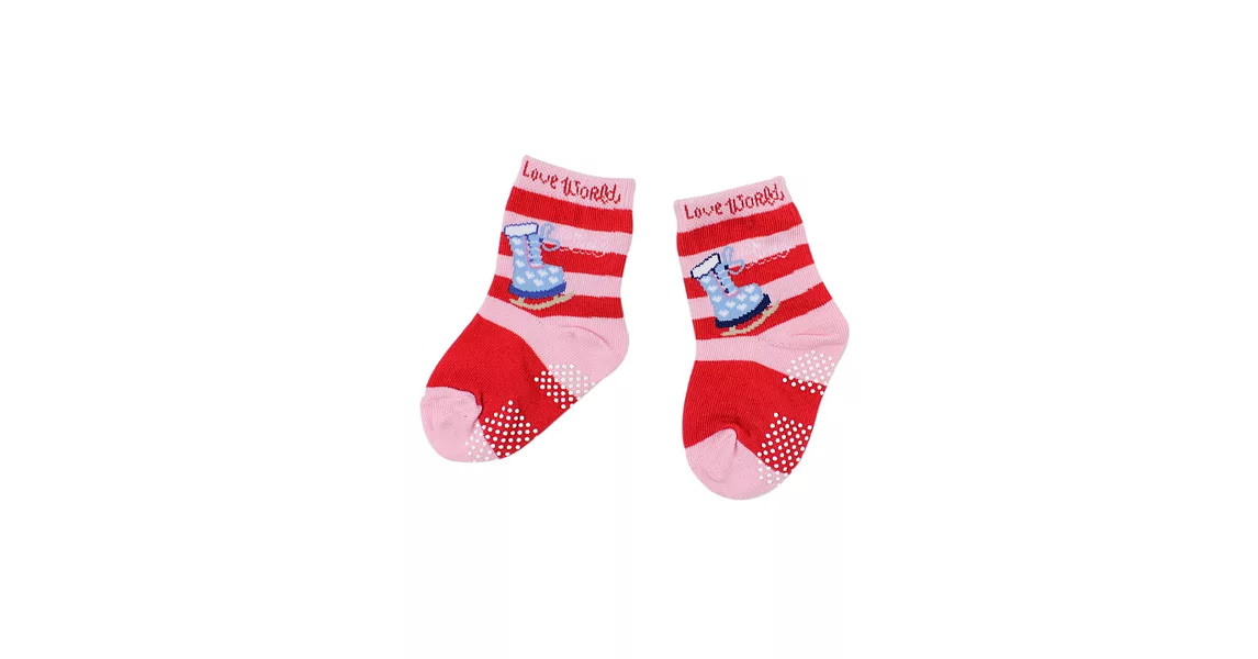 愛的世界 溜冰鞋圖案止滑透氣襪-台灣製-9粉紅色