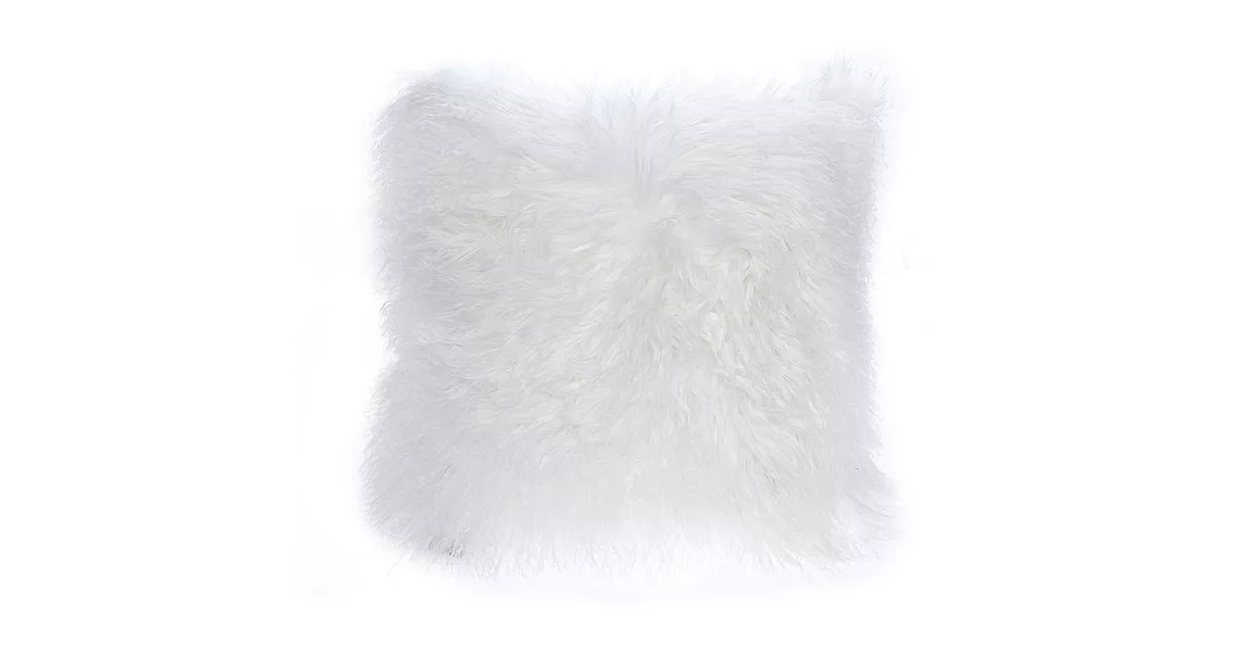 finara費納拉-皮草時尚-灘羊毛抱枕(柔軟白色)