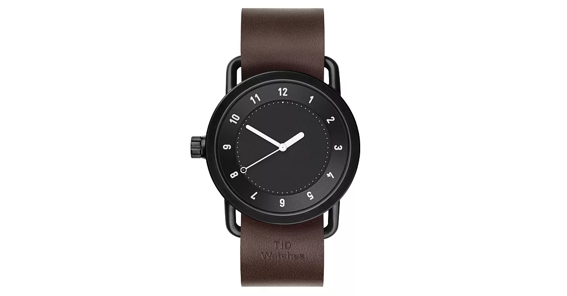 TID Watches No.1 Black 黑底x胡桃木色真皮腕錶