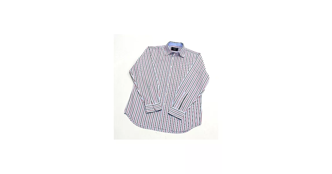 『摩達客』英國進口【Charles Tyrwhitt】高級紅綠條紋長袖休閒襯衫A-S