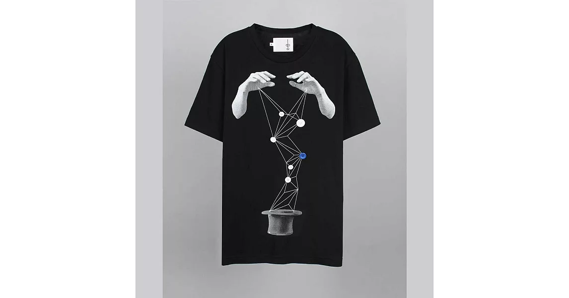【摩達客】韓國進口設計品牌DBSW 蜘蛛手 短袖T恤S黑色
