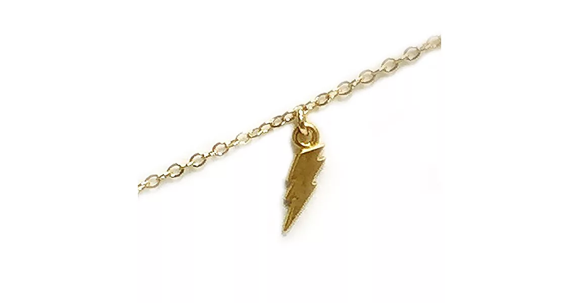 Dogeared 大閃電 Lightning Bolt 擁有強大力量與勇氣 金色許願手鍊 附原廠盒