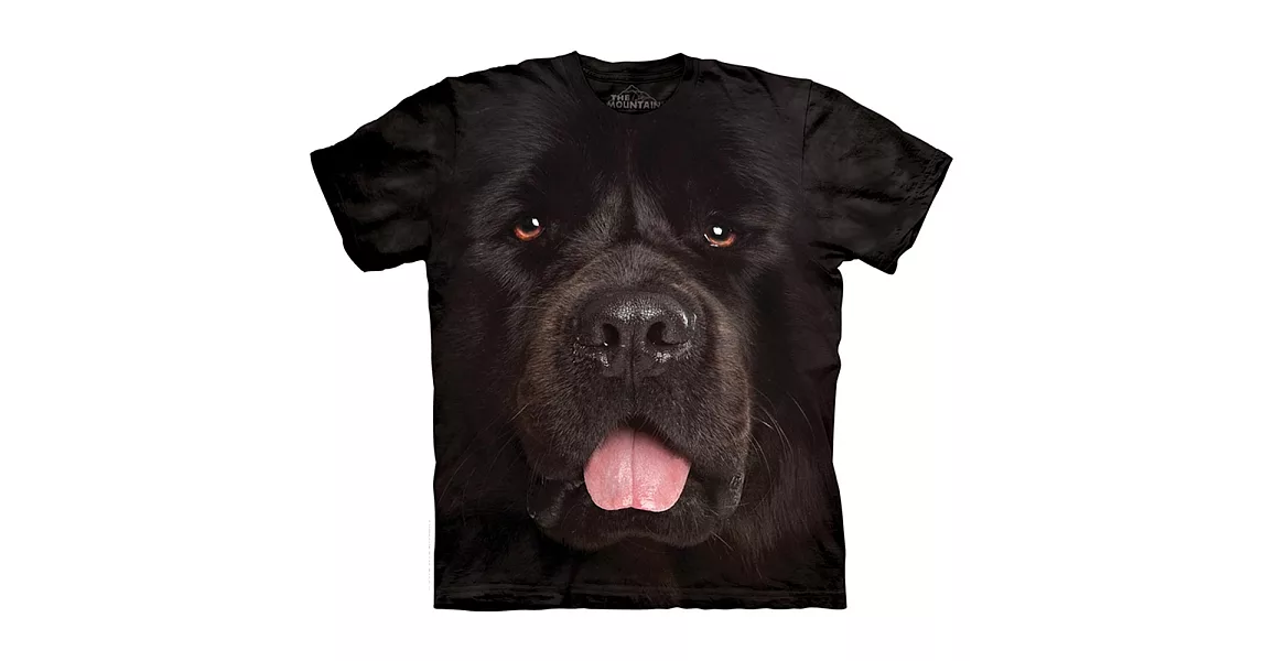 【摩達客】美國進口The Mountain 紐芬蘭犬臉 純棉環保短袖T恤[現貨+預購]S大人版