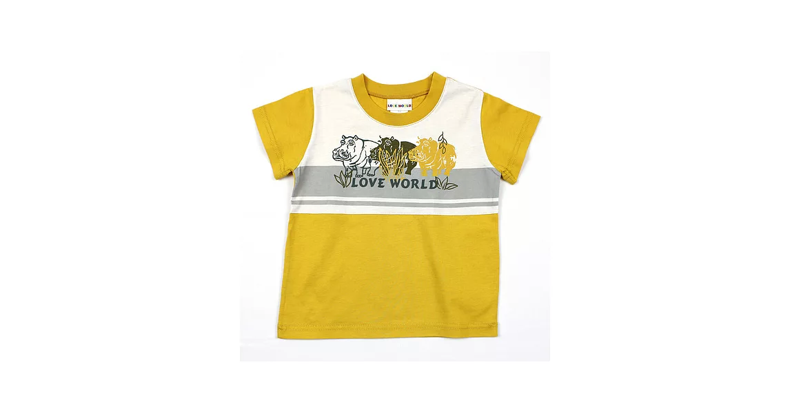【愛的世界】純棉圓領短袖T恤-台灣製-100芥黃色