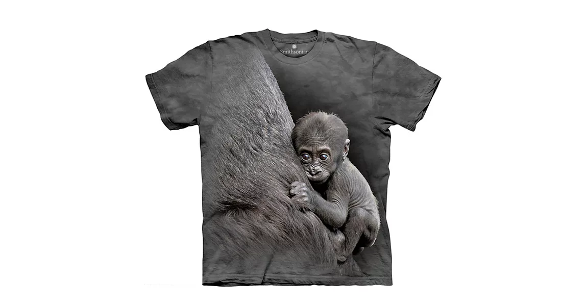 【摩達客】美國進口The Mountain Smithsonian系列 小猩猩Kibibi 純棉環保短袖T恤[現貨+預購]S大人版