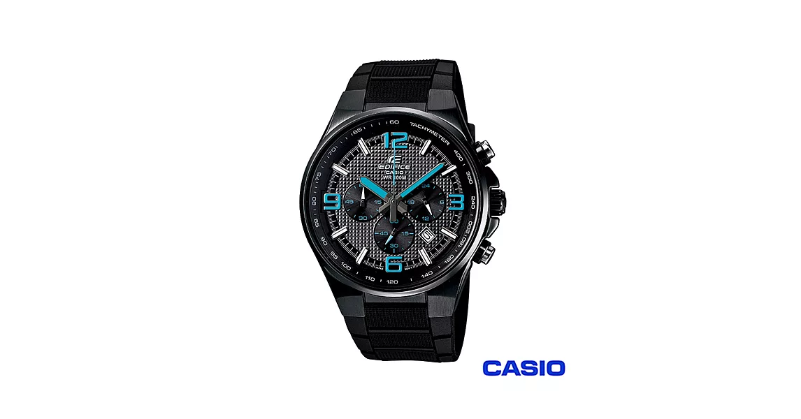 CASIO 卡西歐 EDIFICE賽車經典三針三圈計時橡膠腕表 EFR-515PB-1A2