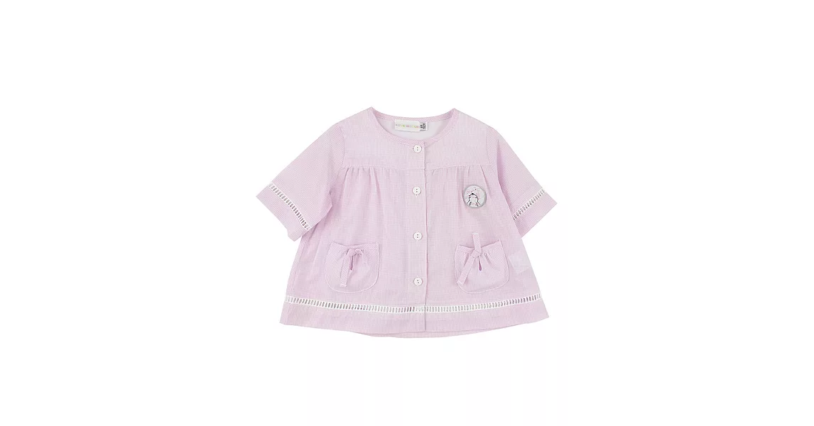 【愛的世界】細格紋小外套-台灣製-80淺粉色