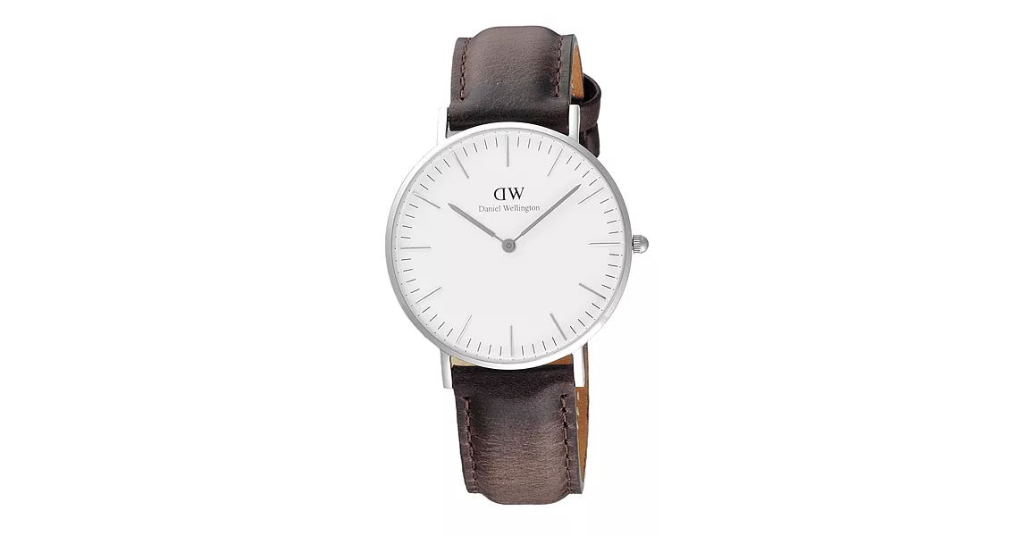 Daniel Wellington Classic Lady Bristol時尚女錶-銀框x深咖啡