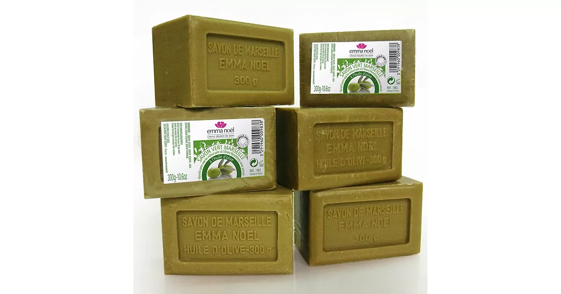 法國艾瑪諾耶 皇室御用頂級綠馬賽皂300g*6pcs綠馬賽皂
