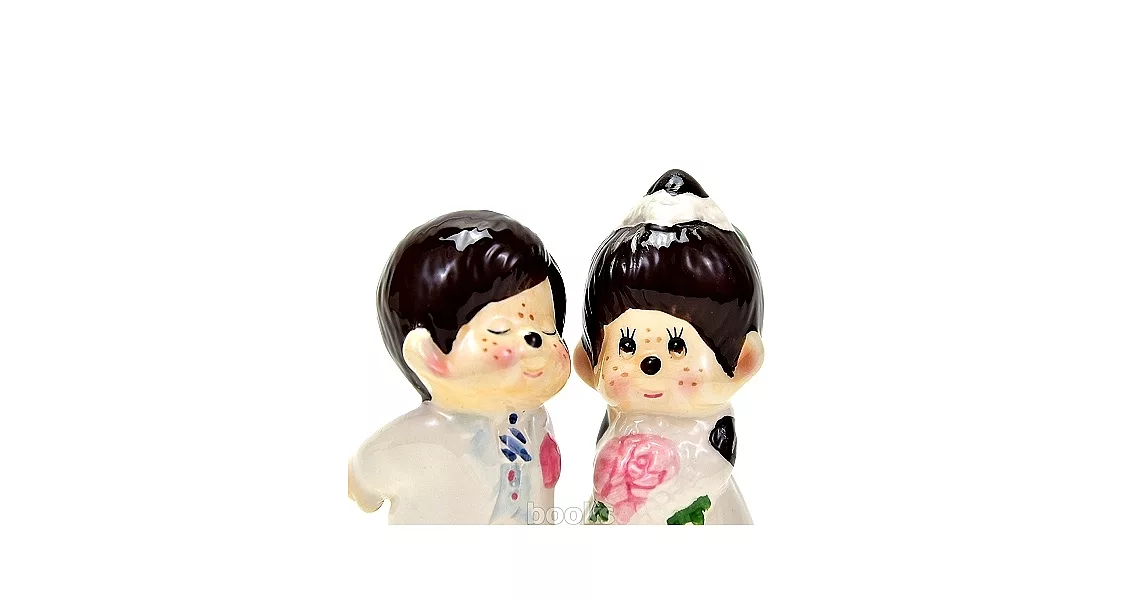 日本Sekiguchi夢奇奇MONCHHICHI【陶瓷婚紗組】小