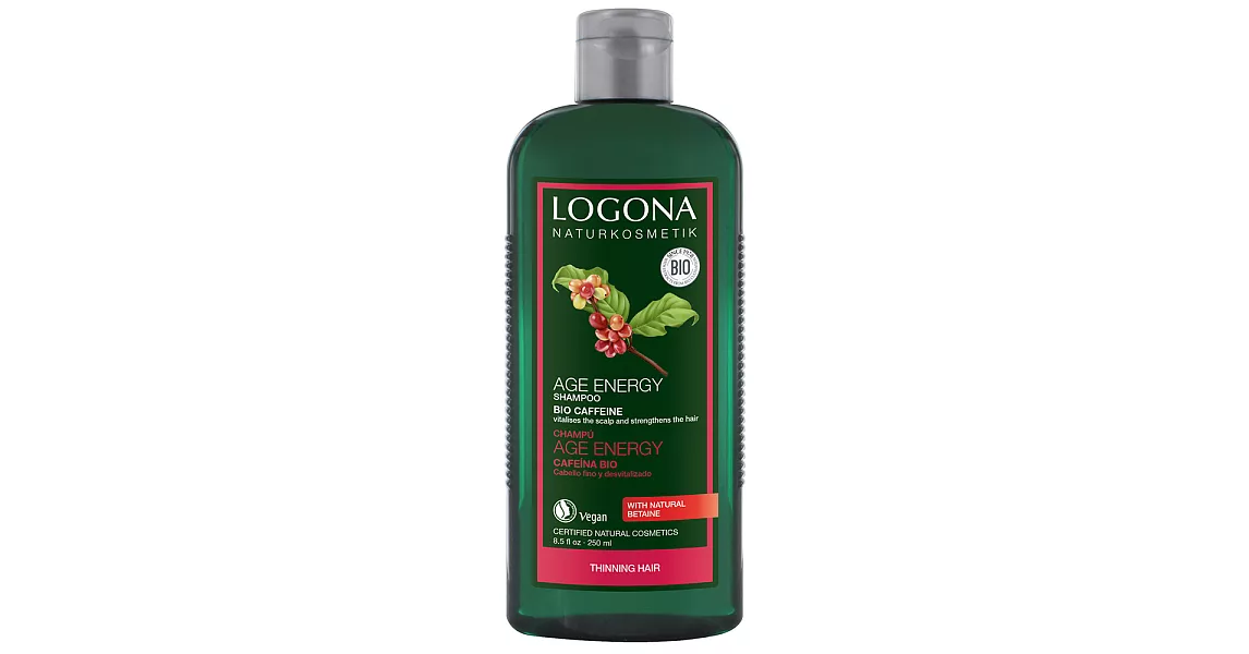 LOGONA 咖啡因能量洗髮精(健髮養髮適用) 250ML