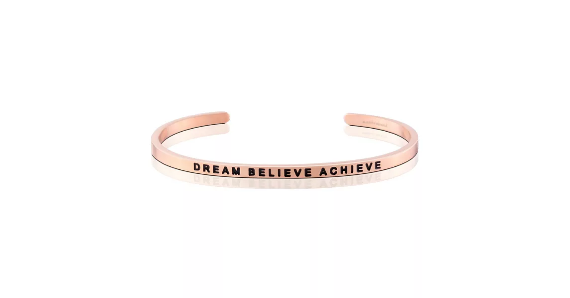 MANTRABAND 美國悄悄話手環 Dream Believe Achieve 玫瑰金