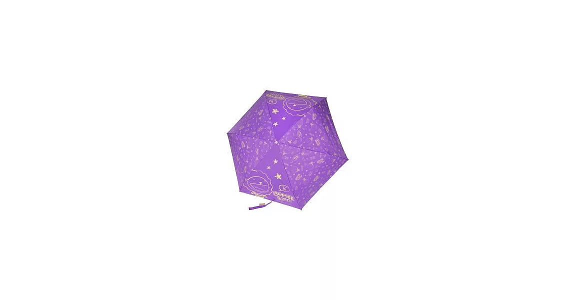 【iumbrella】防曬推薦哈嘍奶油獅三折手開傘紫色