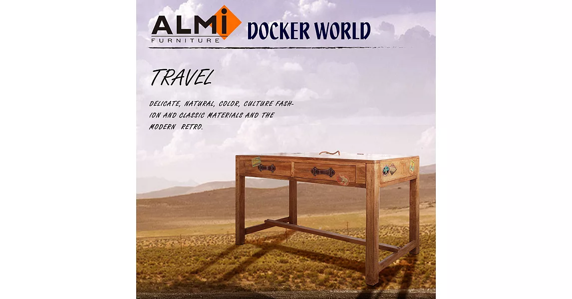 【ALMI】DOCKER WORLD- DESK 2DRAWERS 個性工作桌