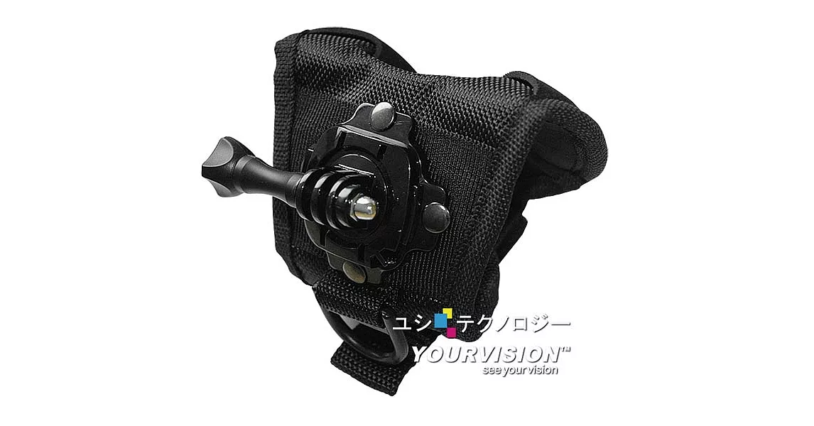 GoPro 最新 強化型360度旋轉掌套手腕帶 for HERO 4 3+ 3 2_(大)