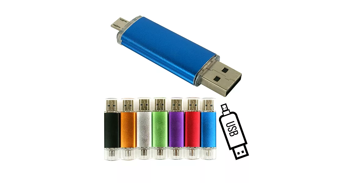 ☆手機與電腦兩用隨身碟!! 8G☆ Micro USB & USB OTG 提升手機與平版電腦的容量紅色