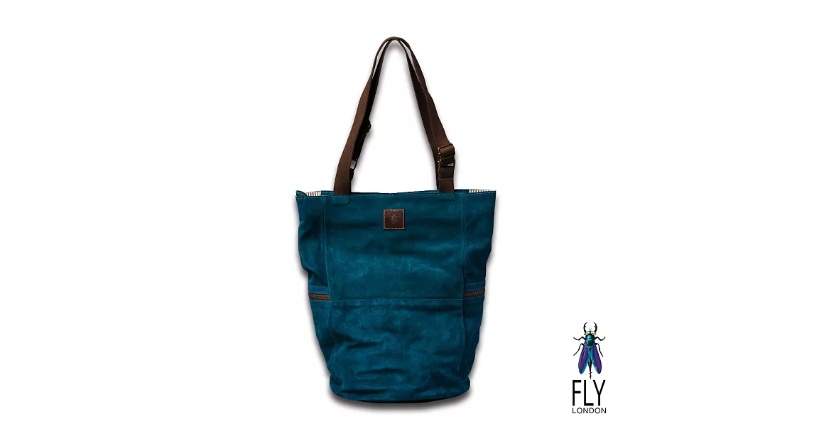 Fly London - 旅行用長筒型可調式購物托特包 - 青石綠青石綠