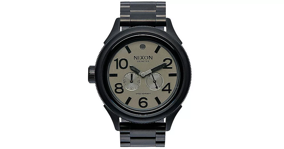 NIXON OCTOBER TIDE 戰鷹裴龍經典時尚腕錶-黑