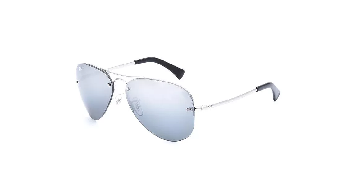 【大學眼鏡】RAY_BAN 經典飛官框型太陽眼鏡3449-003/82銀