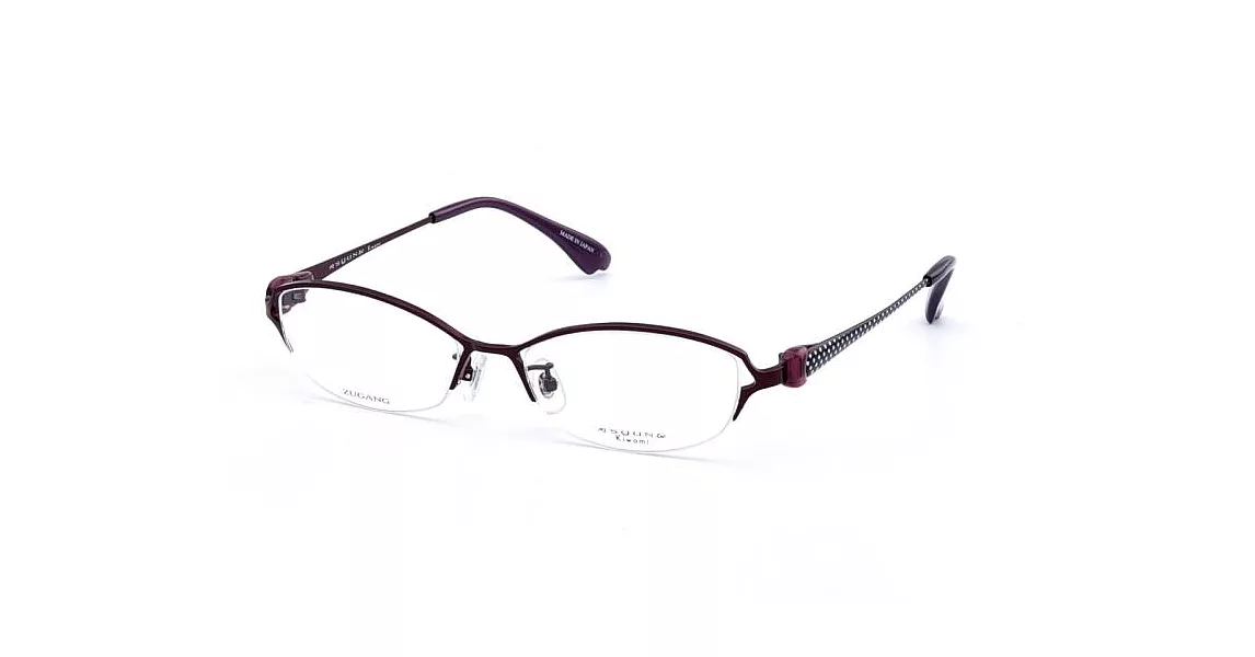 【大學眼鏡】syun kiwami 都會典雅 精湛工藝日系半框平光眼鏡KM1259L-51/545紅