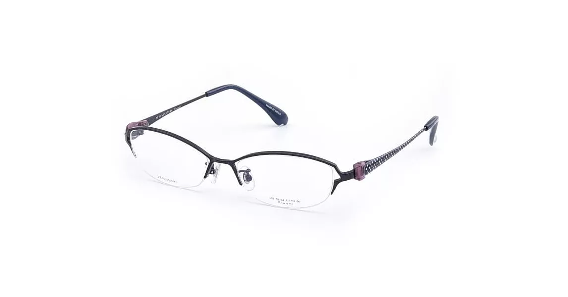 【大學眼鏡】syun kiwami 都會典雅 精湛工藝日系半框平光眼鏡KM1259L-51/820深紫