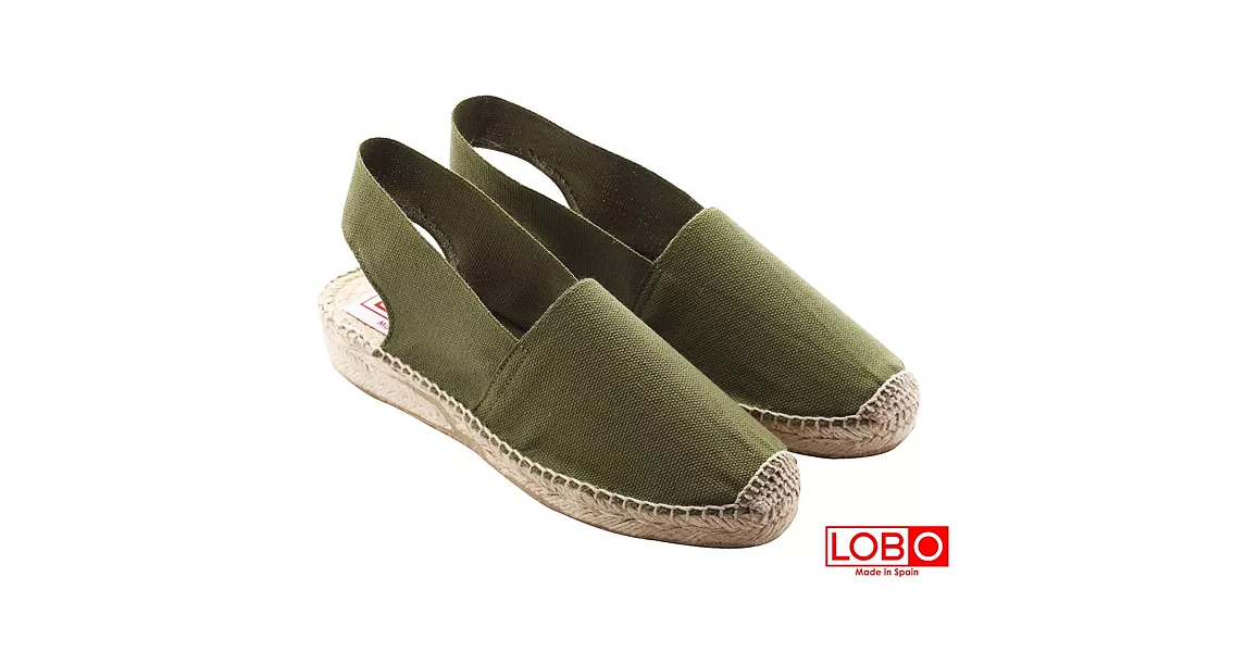 【LOBO】西班牙百年品牌Sandalia楔型低跟草編鞋-墨綠41墨綠