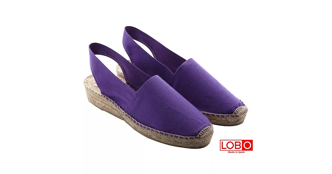 【LOBO】西班牙百年品牌Sandalia楔型低跟草編鞋-紫色41紫色