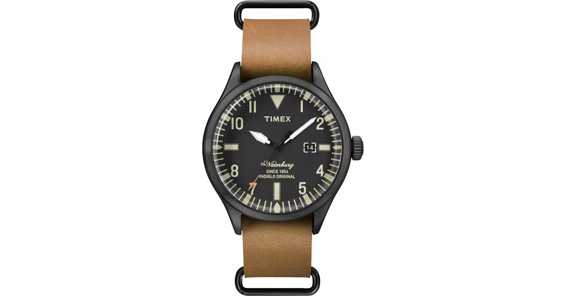 【TIMEX 】天美時經典潮流腕錶Waterbury系列 (黑面/咖啡帶 TXT2P64700) /40mm