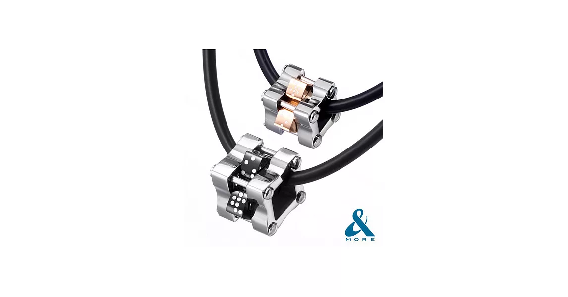 【&MORE】愛迪莫鈦鍺-MAGIC項鍊『扭轉奇蹟』對鍊50+50cm