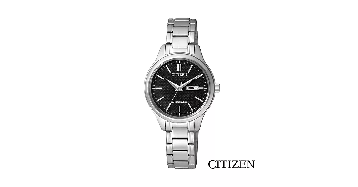 CITIZEN星辰 休閒時尚女仕機械腕錶-黑 PD7140-58E