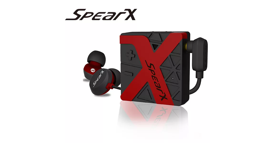 SpearX W1運動防水藍牙耳機(活力紅)