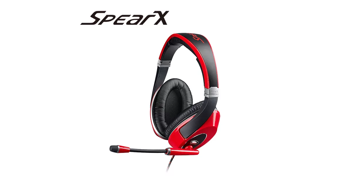 SpearX 暢遊電玩 X系列電競耳機X1紅
