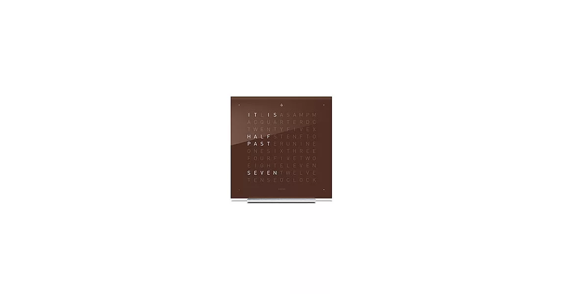 QLOCKTWO Touch 桌鐘 壓克力玻璃經典款-Dark Chocolate