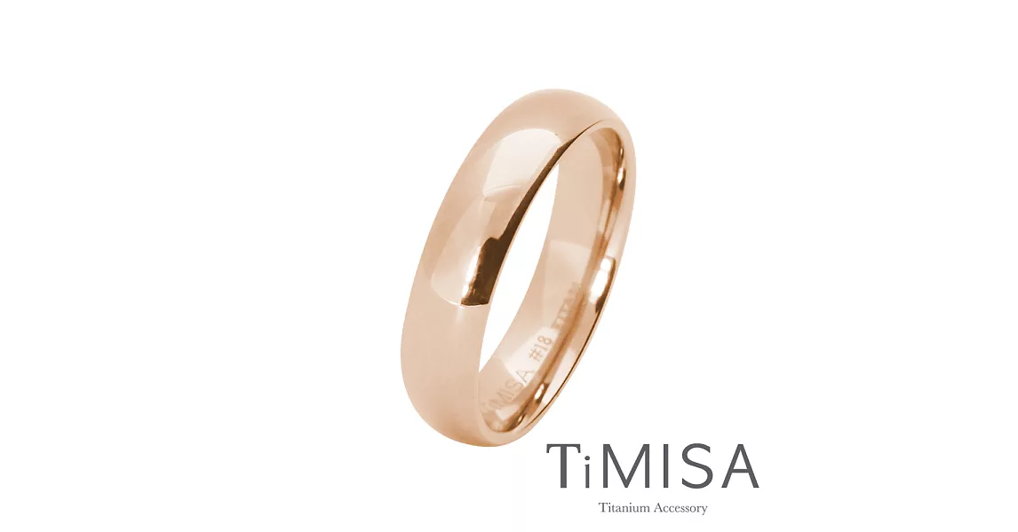 TiMISA《簡單生活》(兩色)純鈦戒指玫瑰金