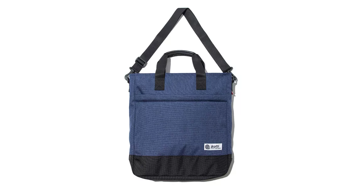 韓國包袋品牌 THE EARTH - 2.T TOTE&CROSS BAG (Navy) 基本系列 托特/肩背兩用袋 (藍)