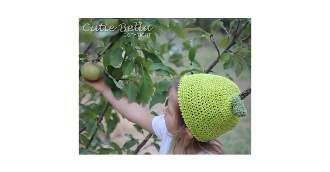 Cutie Bella手工編織帽Fruit-Apple Green