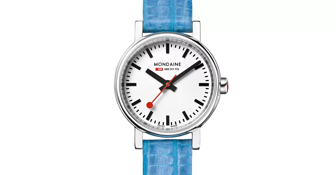 MONDAINE 瑞士國鐵限量腕錶/26mm-天空藍