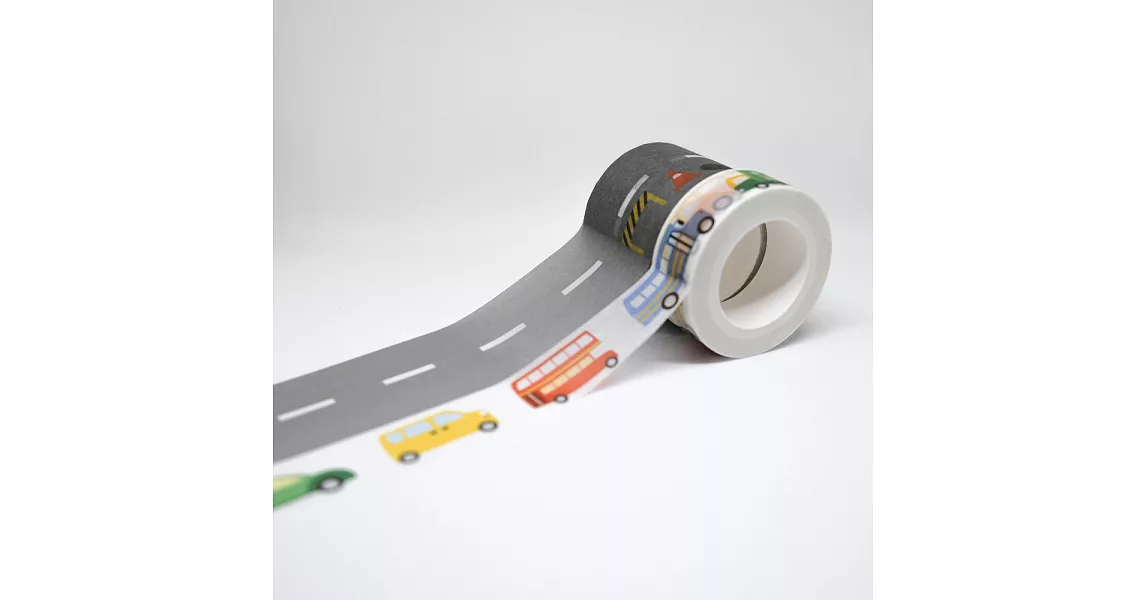 道路系列紙膠帶組合包：馬路+小車子