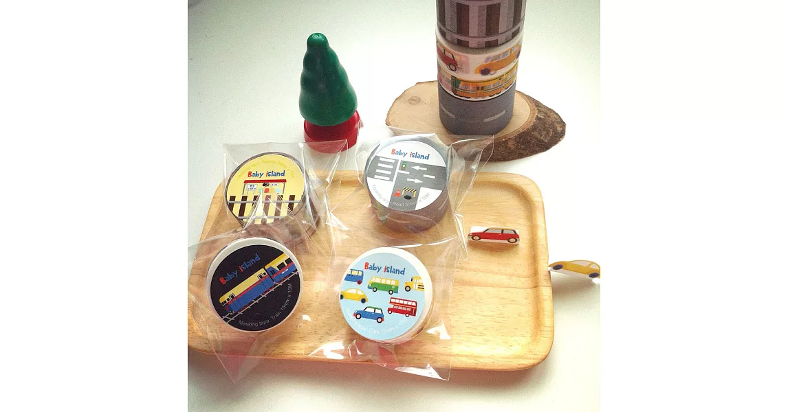 Baby island*熱銷款四合一：馬路、小車子、鐵路和火車紙膠帶