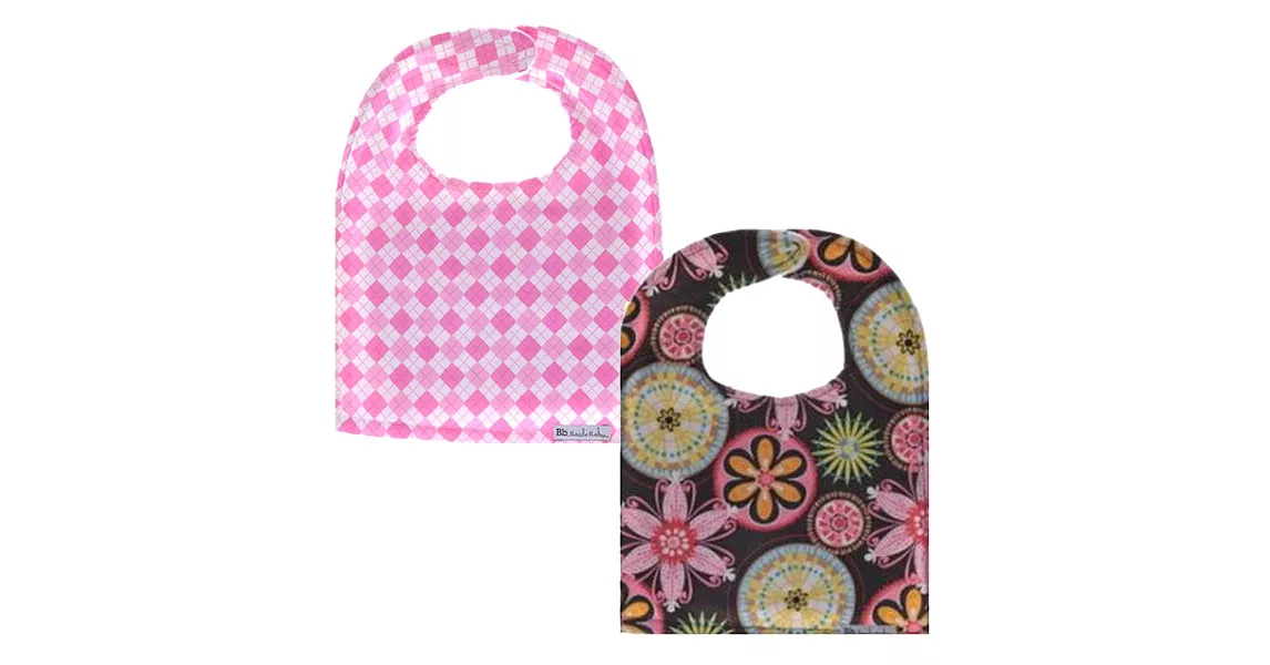 美國Bazzle Baby-時尚大圍兜Preppy Girl+Shimmering Blossom(兩件一組)