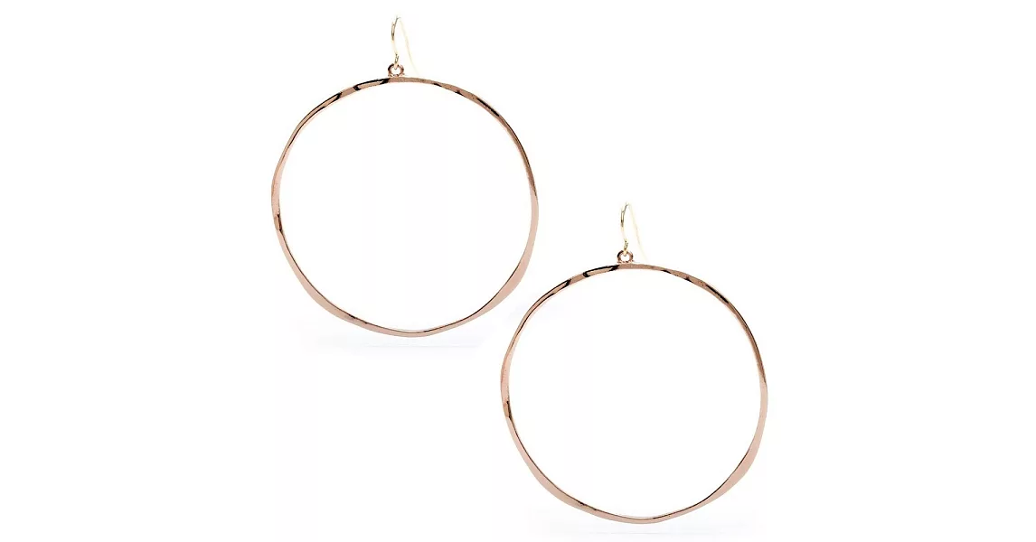 Gorjana 美國品牌 手工波浪紋 玫瑰金圓形耳環 G Ring Earrings