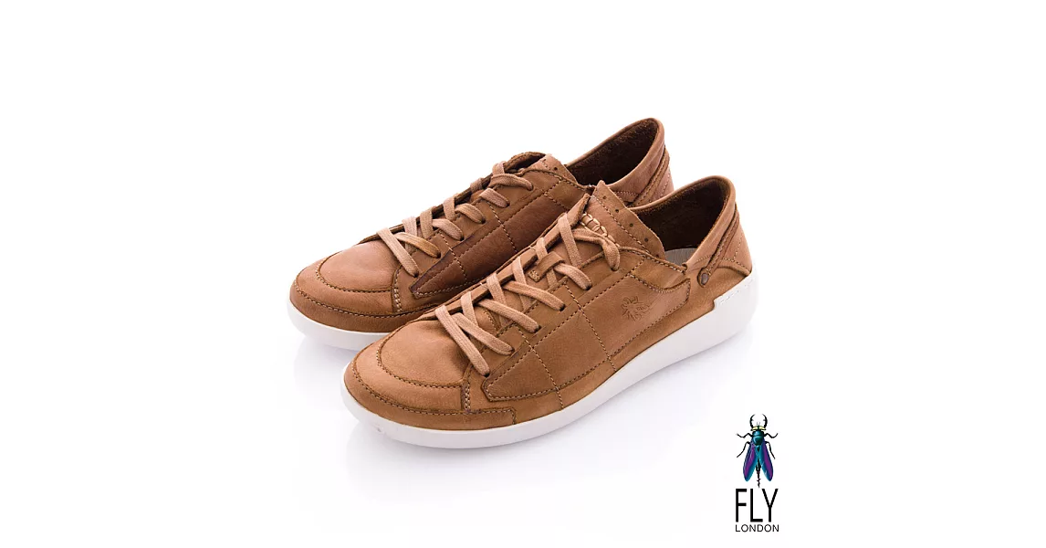 Fly London(男) 哲學之思 手染自然色系綁帶休閒鞋 - 咖啡42咖啡