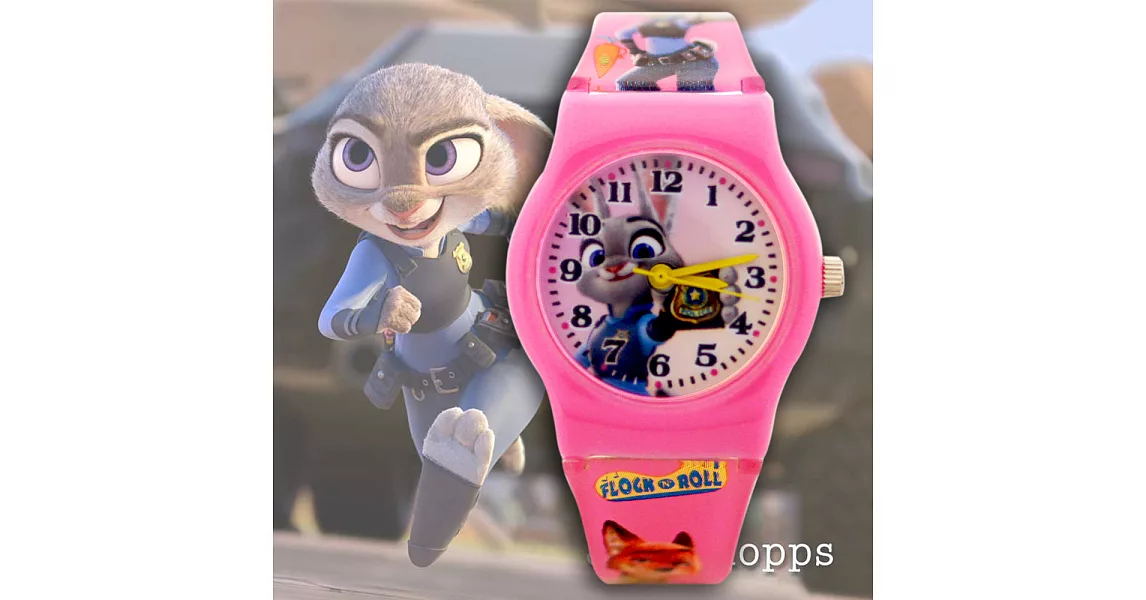 Disney 迪士尼 動物方城市授權卡通錶-警探茱蒂