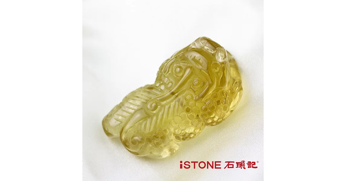 石頭記 黃水晶貔貅項鍊-極富納財31.7G黃水晶