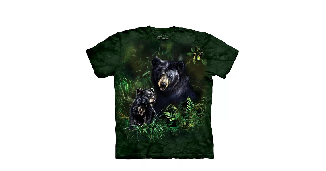 【摩達客】美國進口The Mountain 黑熊之愛 純棉環保短袖T恤[現貨+預購]SAdult成人